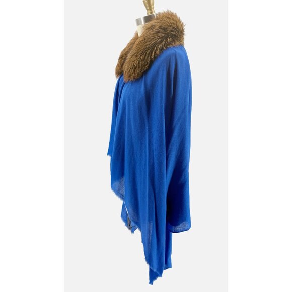 ANNA IRION Cashmere fur capelet Cape in Blue O/S - Picture 7 of 10